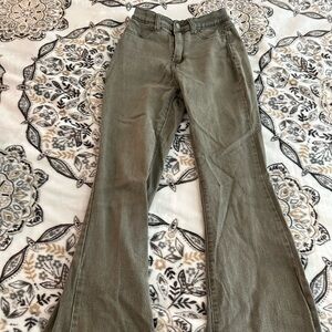 Stylish Flared Olive Jeans